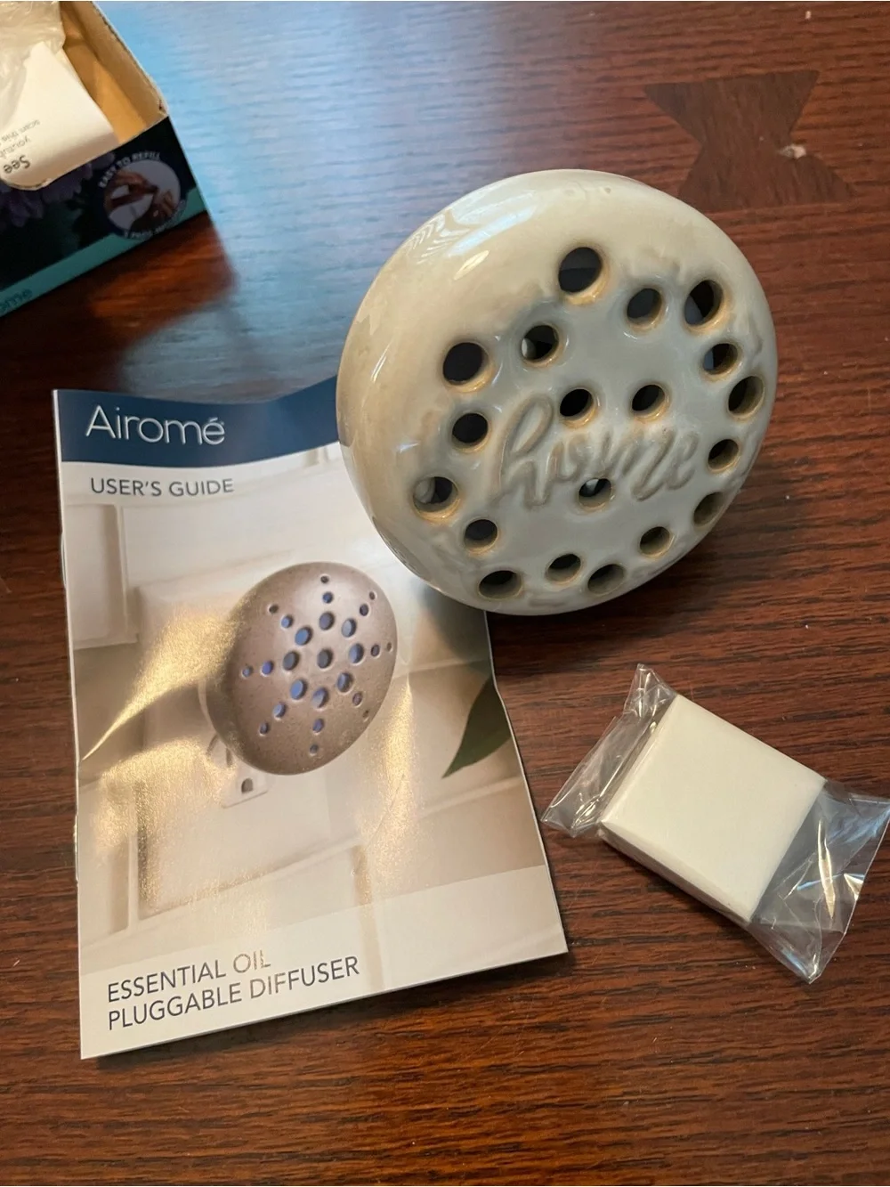 Cream Ceramic Pluggable Essential Oil Diffuser (oils not included)